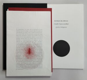 Gladys Bregeon Ecriture du silence extrait livre d artiste 30x45cm 2021 ©Gladys Bregeon